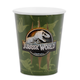 A pack of 6 Jurassic World Paper Cups, manufactured by PartyDeco.