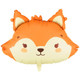 A 22 inch Fox Head Foil Balloon, manufactured by PartyDeco.