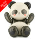 A 28 inch Sitting Panda Bear Foil Balloon, manufactured by PartyDeco.
