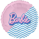 An 18 inch Barbie Style Logo Foil Balloon, manufactured by Unique.