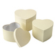 A set of 3 Cream Symphony Heart Hat Boxes, manufactured by Oasis.