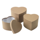A set of 3 Kraft Symphony Heart Hat Boxes, manufactured by Oasis.