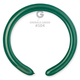 A pack of 100 2" Standard Emerald Green Entertainer Balloons, manufactured by Gemar.