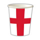 A pack of 8 St George's Cross Paper Cups, manufactured by Unique.