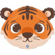 An 18 inch Funny Tiger Head Foil Balloon, manufactured by Grabo.