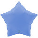 An Unpackaged 18 inch Soft Matte Lotus Blue Star Foil Balloon, manufactured by Grabo.