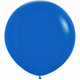 A bright royal balloon with a diameter of 3ft, manufactured by Sempertex.