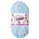 A 100g ball of Yummy Chunky Sky Polyester Yarn, manufactured by King Cole.
