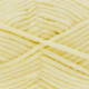 A 100g ball of Yummy Chunky Lemon Polyester Yarn, manufactured by King Cole.