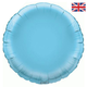 An unpackaged 18" Light Blue Round Foil Balloon, manufactured by Oaktree.