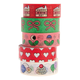 A set of 5 Assorted Happy Birthday Washi Tapes, measuring approx. 1.5cm x 10m each.