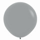 A pack of 3 24-inch Fashion Urban Grey Latex Balloons, manufactured by Sempertex