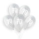 13 inch Age 70 Crystal Clear Gemar Latex Balloons (25)