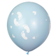 19 inch Baby Footprints Powder Blue Gemar Latex Balloons (10)