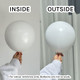 12" Standard White Kalisan Latex Balloons (50)