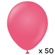 A pack of 50 12" Standard Fuchsia Latex Balloons, manufactured by Kalisan.