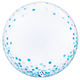A 24" Blue Confetti T-Bubble Balloon.