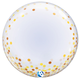 A 24" Gold Confetti T-Bubble Balloon.