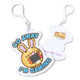 An Ollie The Bunny Fuzzballs Go Away I'm Gaming Bag Charm Crystal Art Kit.
