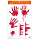 A sheet of Halloween Blood Window Stickers.