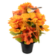 An Autumnal Orange Floral Grave Pot, measuring approx. 30cm.