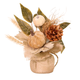 An Autumn Woodland Pumpkin Hessian Arrangement, measuring approx. 20cm.
