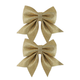 A pack of 2 13cm Champagne Luxe Bows.