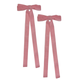 A pack of 2 33cm Pink Velvet Bows.