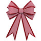 A 56cm candy cane stripe bow decoration.
