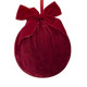 A 15cm dark red velvet bauble with bow.