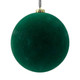 A 15cm green large flocked bauble.