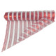 A roll of 50cm wide red and white deco mesh.
