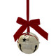 An 8cm Red Bow & Gold Bell Bauble.