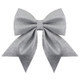 A Silver Luxe Bow Decoration, measuring approx. 20cm by 24cm.