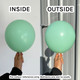 24" Pastel Matte Green Sempertex Latex Balloons (3)