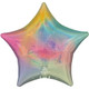 An 18" Pastel Stardust Ombre Star Foil Balloon, manufactured by Anagram.