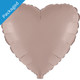An 18 inch Matte Vintage Rose Heart Foil Balloon.
