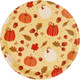 A pack of 6 pumpkins and acorns autumnal paper plates, manufactured by PartyDeco.