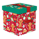 A Christmas Gingerbread Flat Large Gift Box.