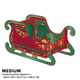 A Christmas Santa's Presents Sleigh Gift Display.