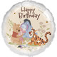 An 18 inch Winnie the Pooh and Friends happy birthday foil balloon, manufactured by Folat.