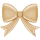 A 41 inch White Gold Bow Foil Balloon, manufactured by Grabo.