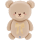 A 32 inch Cream Teddy Bear Foil Balloon, manufactured by Grabo.