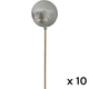 A pack of 10 Metallic Silver Bauble Picks.
