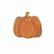 A pack of 8 Orange Pumpkin Paper Plates.