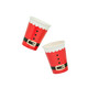 A pack of 8 Santa Suit Paper Cups.