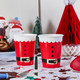 A pack of 8 Santa Suit Paper Cups.