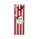 A Pink & Red Vintage Santa Striped Bottle Bag.