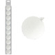 A set of 10 6cm snow white snowy baubles.