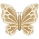 A 34 inch Cream Butterfly Foil Balloon, manufactured by Grabo.